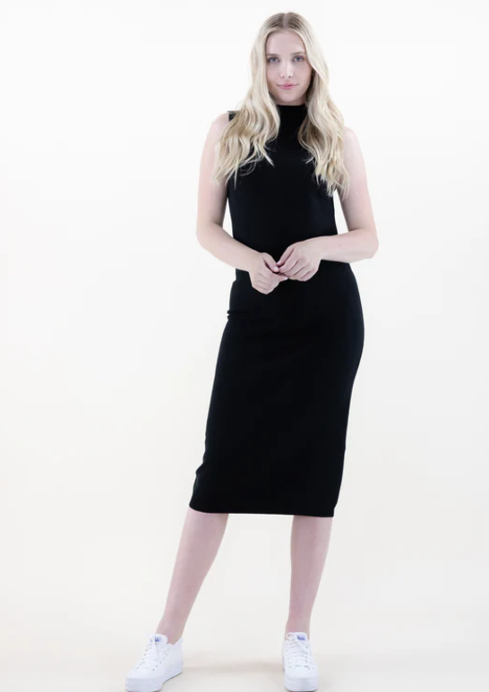 Original USA | Solid Sleeveless Sweater Dress