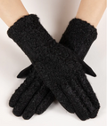 Original USA | Boucle and Faux Suede Logo Gloves