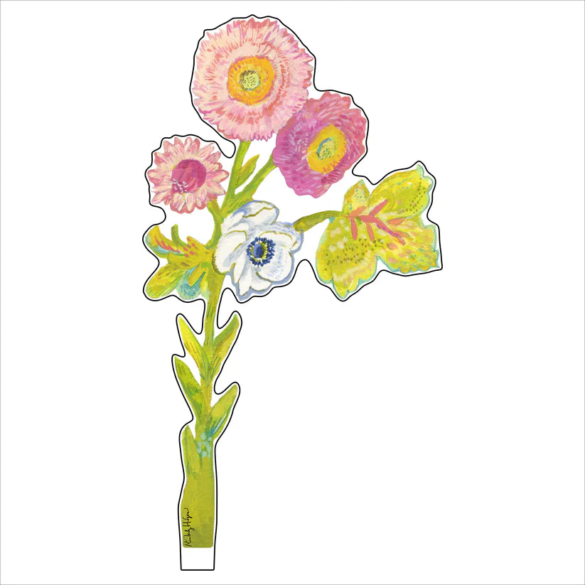 Kimberly Hodges Art | Strawflower Small Acrylic Single Flower