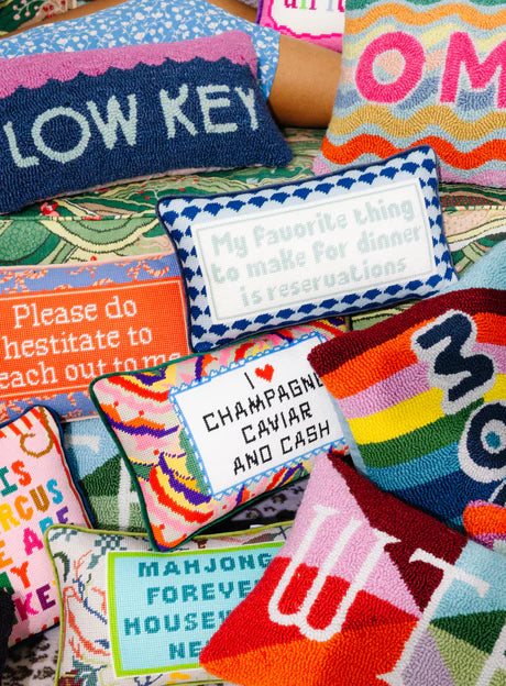 Furbish | Reservations Needlepoint Pillow