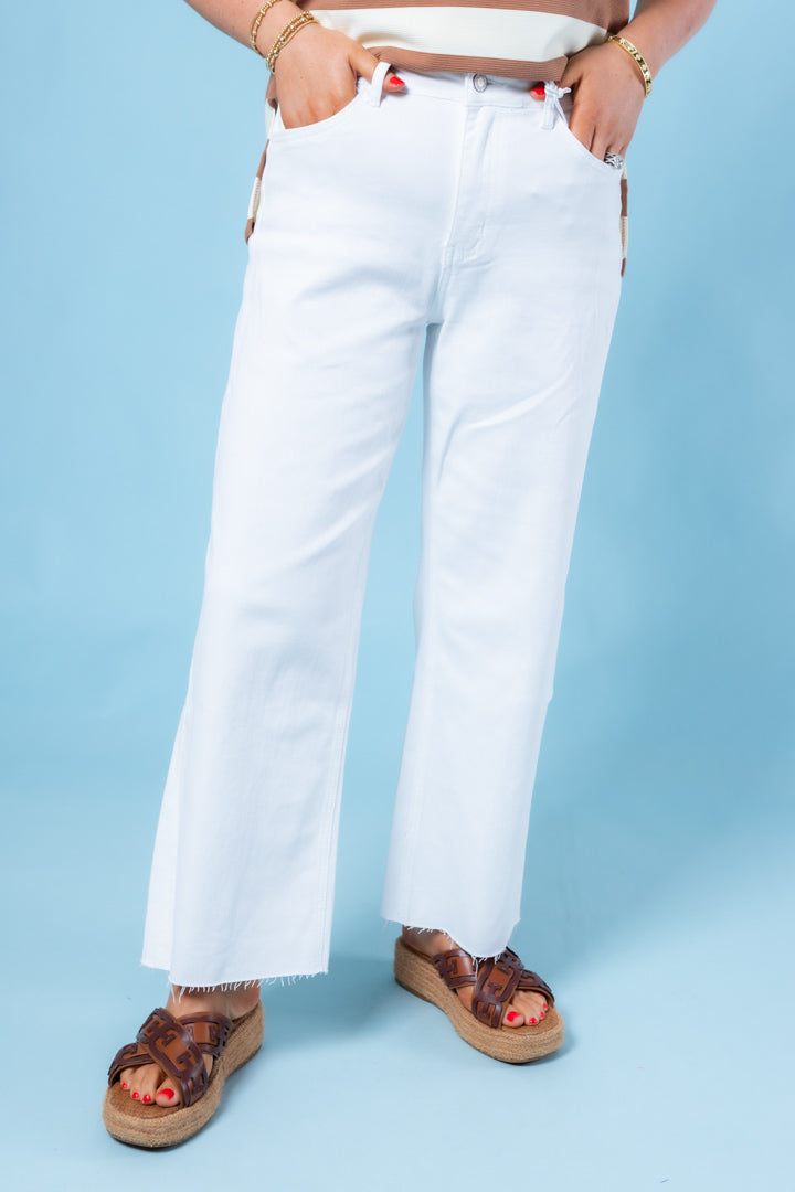 Vervet | Olivia High Rise Crop Wide Leg Jeans