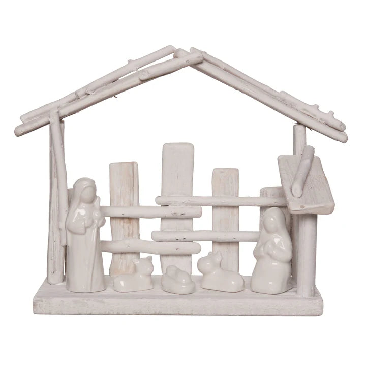 Wood Minimalist Nativity Scene Decor