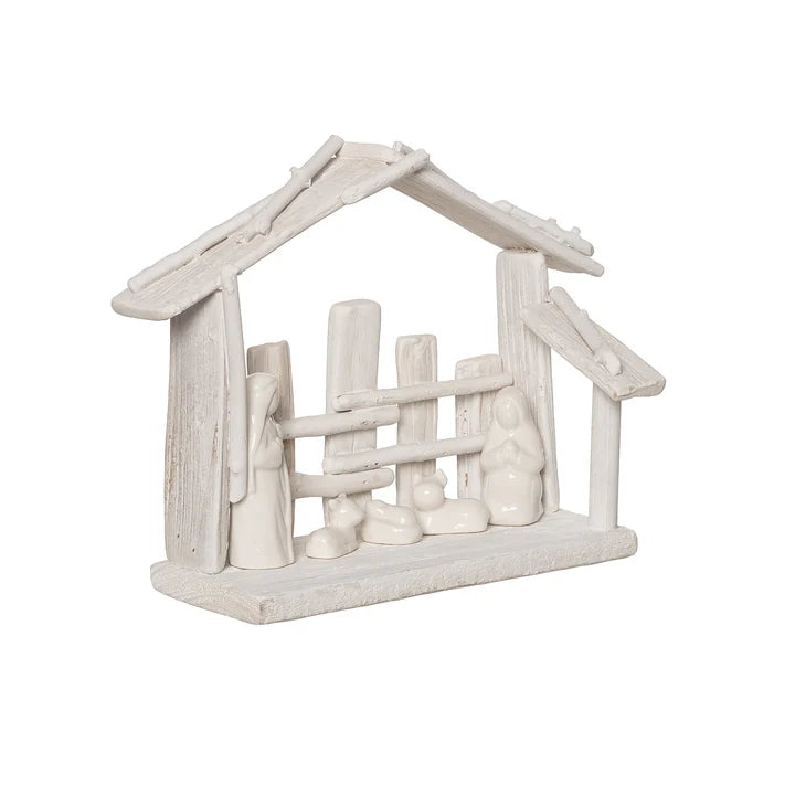 Wood Minimalist Nativity Scene Decor