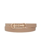 Horsebit Buckle Skinny Belt