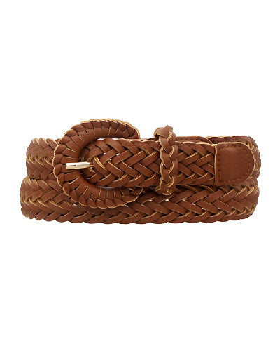 Braided Faux Leather Belt