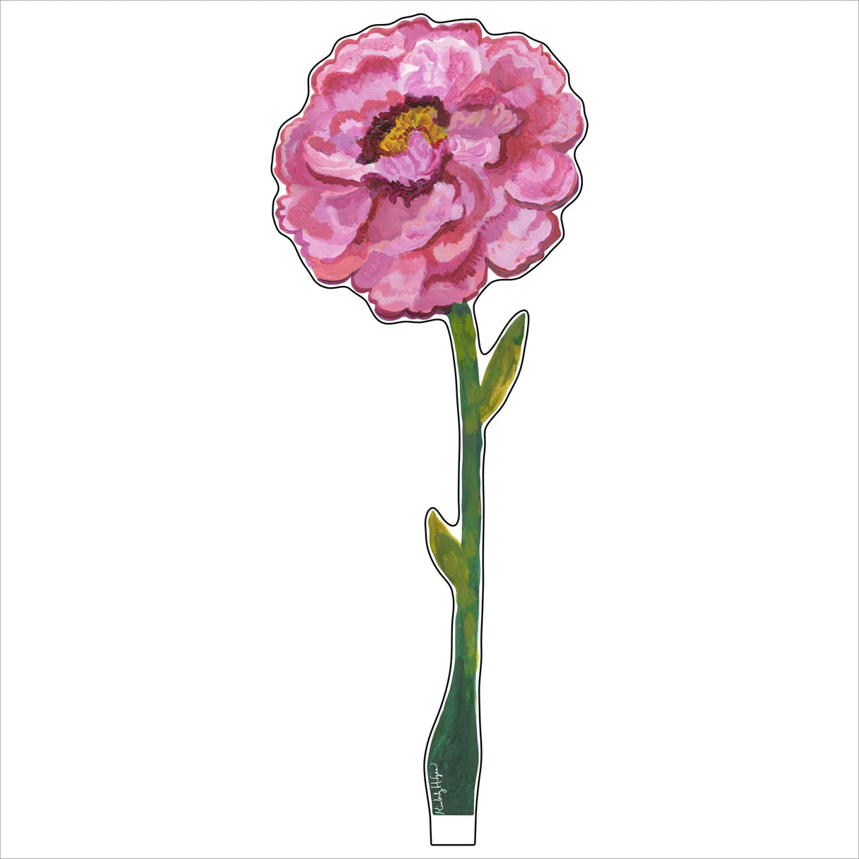 Kimberly Hodges Art | Tall Magenta Peony Large Acrylic Flower
