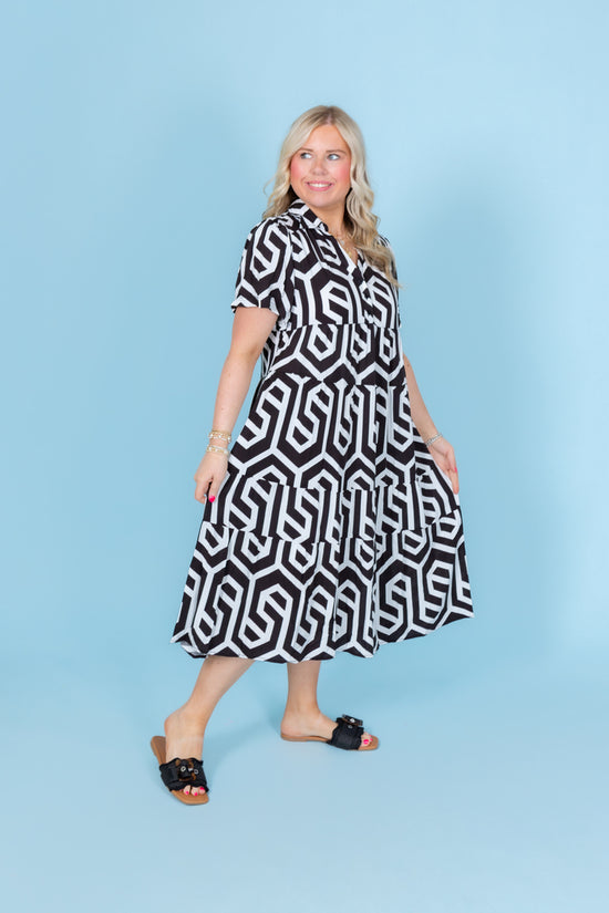 The Geo Midi Dress