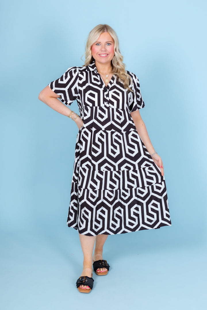 The Geo Midi Dress