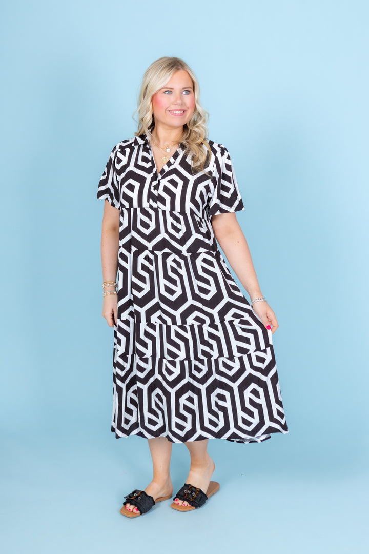 The Geo Midi Dress