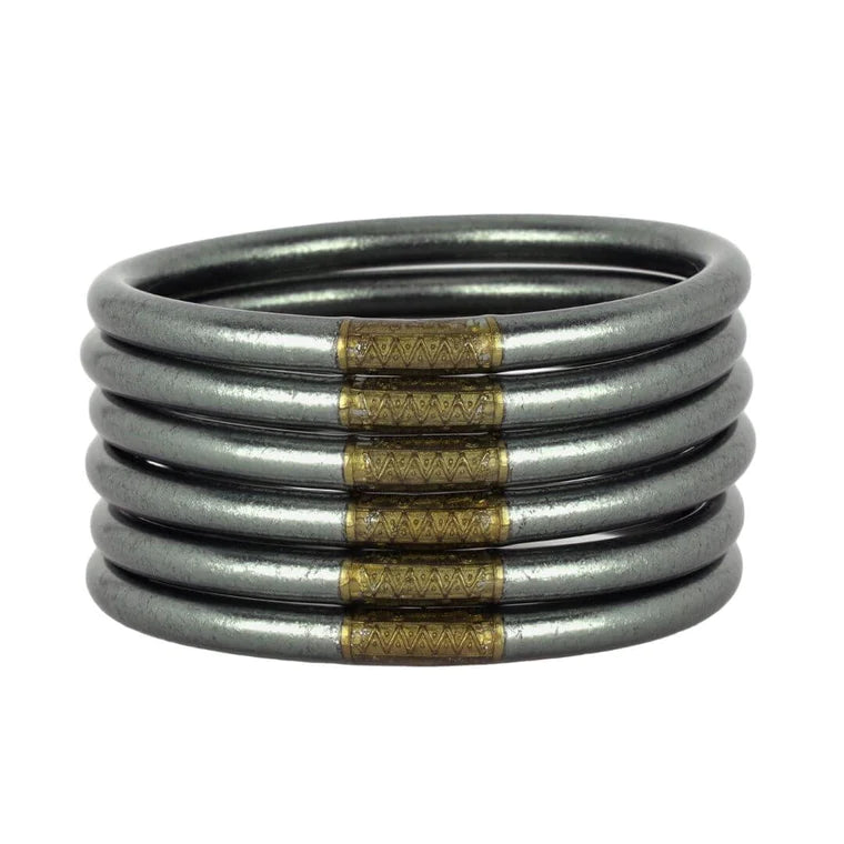 BuDhaGirl | Graphite All Weather Bangles® (AWB®) - Serenity Prayer