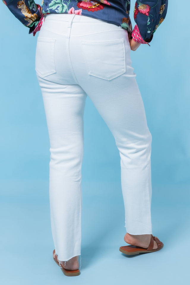 Vervet | Bella High Rise Seamless Waistband Crop Flare Jeans (Final Sale)