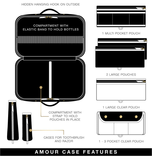 PurseN | Amour Travel Case - Timeless Quilted