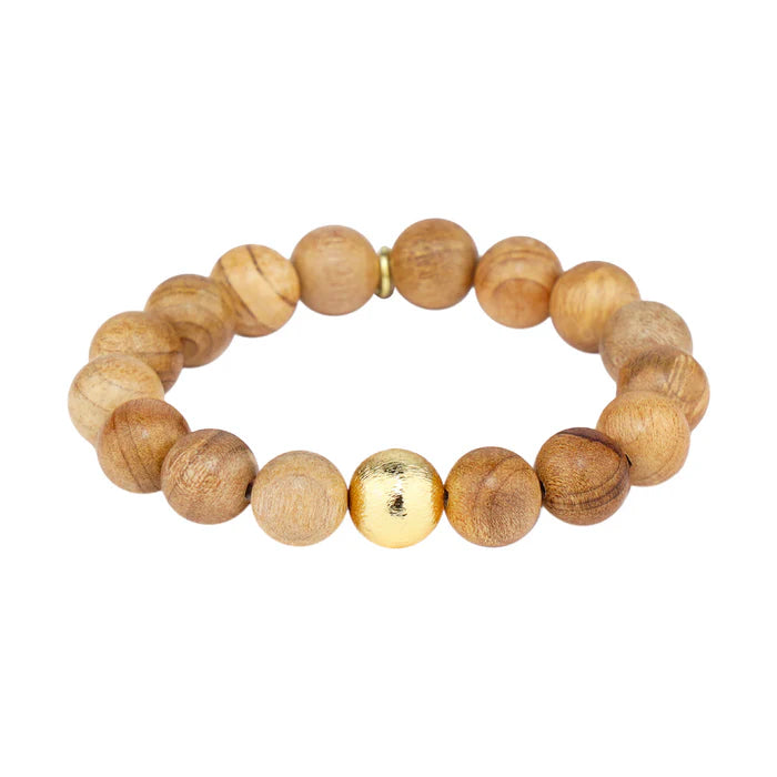 BuDhaGirl | Ashen Wood Beaded Bracelet