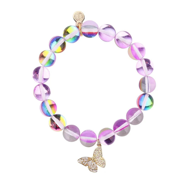 BuDhaGirl | Lila Mariposa Charm Bracelet