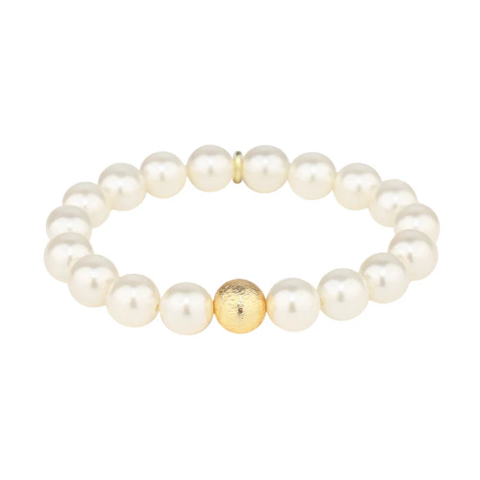 BuDhaGirl | White Pearl Mala Beaded Bracelet