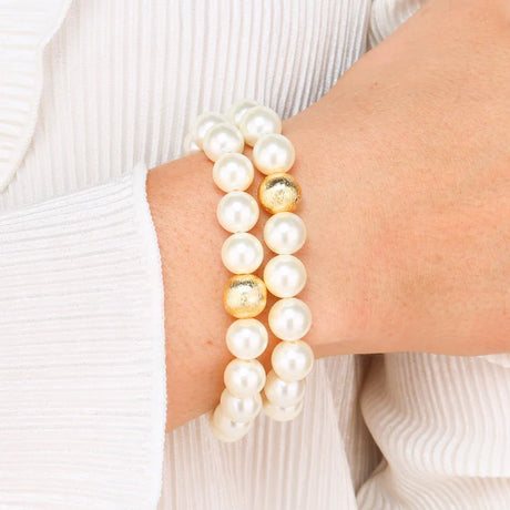 BuDhaGirl | White Pearl Beaded Bracelet