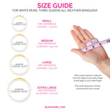 BuDhaGirl | Three Queens All Weather Bangles (AWB) - White Pearl