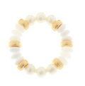 Pearl & Color Rondelle Beads Bracelet