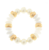 Pearl & Color Rondelle Beads Bracelet