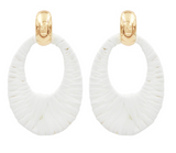 Gradual Oval Raffia Link Earrings