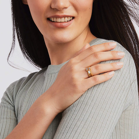 Julie Vos | Windsor Gold Trio Ring Set