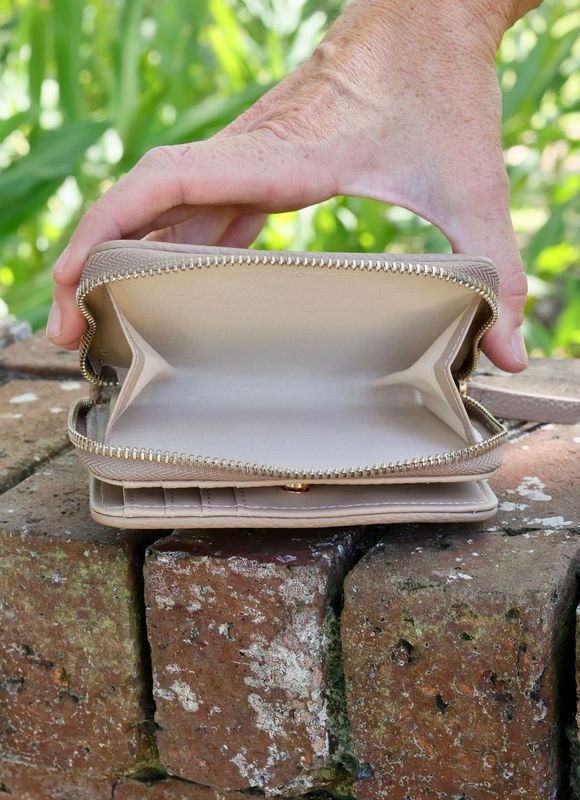 Caroline Hill | Nadine Zippered Wallet Taupe