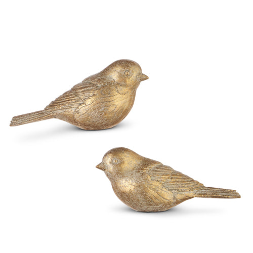 5" Gold Leaf Bird Ornament