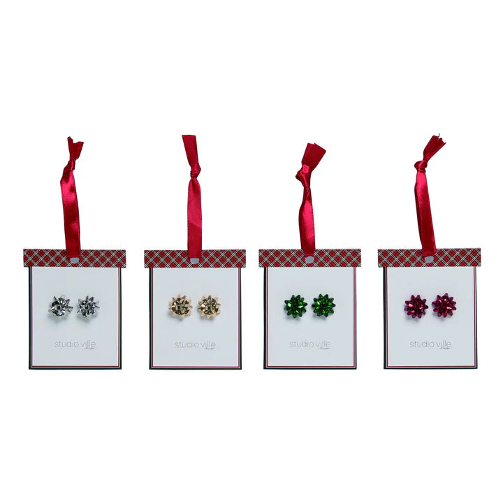 Christmas Bow Earrings