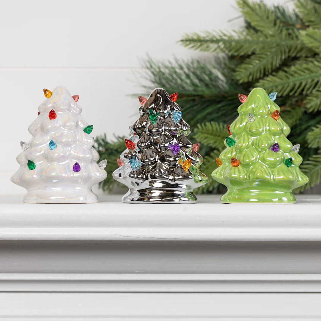 Mini Ceramic Light-Up Christmas Trees