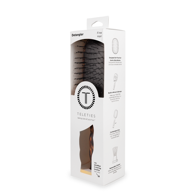 Teleties | Detangler Hair Brush for Fine Hair - Tortoise