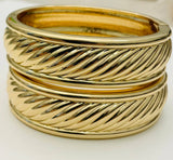 Two Forty Two | CHIC | Classic Hinged Bracelet - Gold