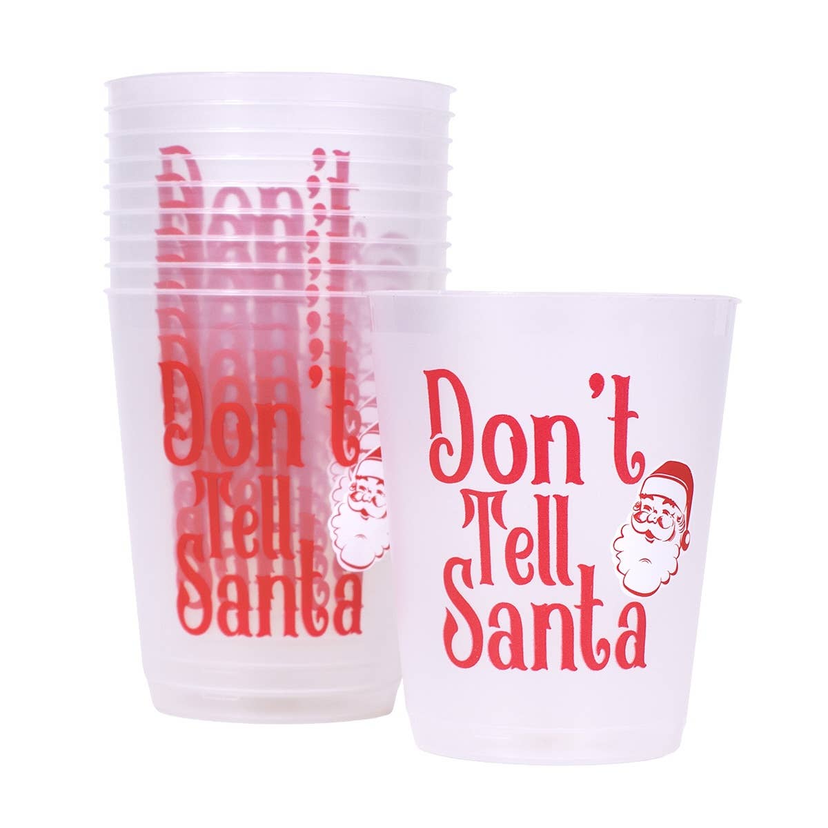 The Royal Standard | Don't Tell Santa Party Cups 16oz - Set of 10