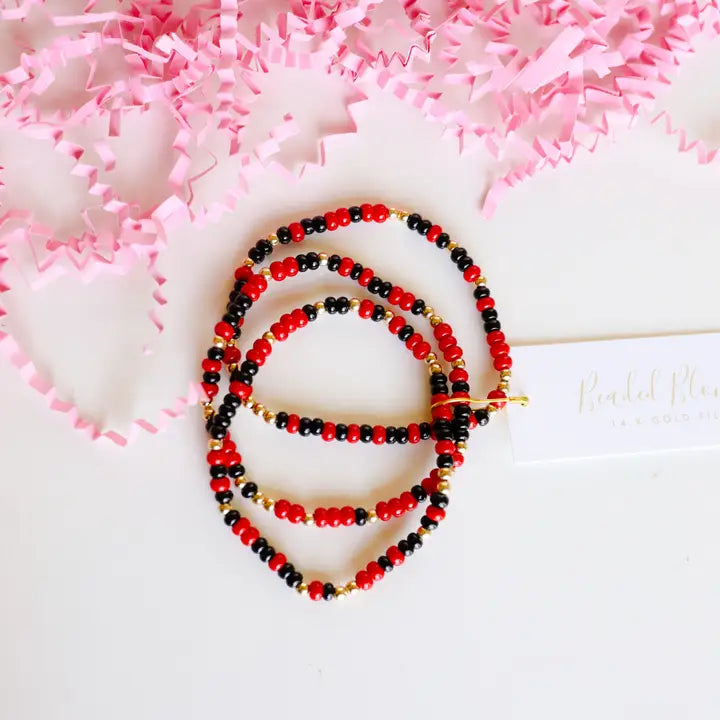 Beaded Blondes | Red & Black Game Day Sprinkle