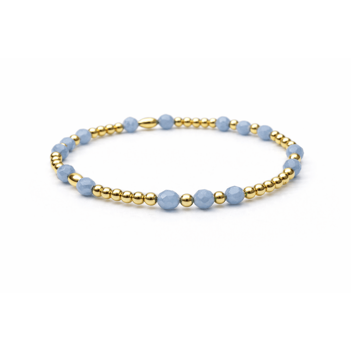 Erin Gray | Signature Angelite and 14k Gold filled Beaded Bracelet