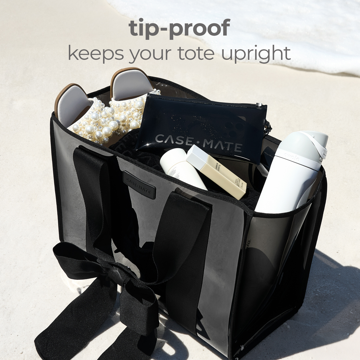 Case-Mate | Midnight Black Bow Jelly Tote Bag