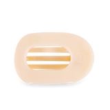 Teleties | Almond Beige Large Flat Round Clip