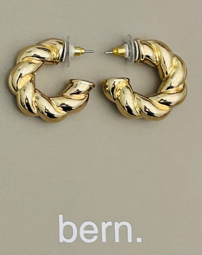 Two Forty Two | GOLDEN | Chunky Twist Hoop - Gold