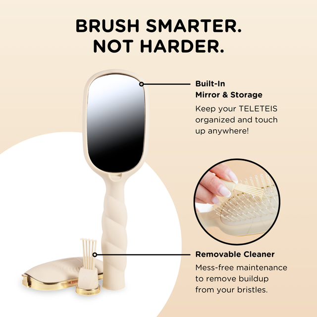 Teleties |  Detangler Hair Brush for Medium Hair - Tan