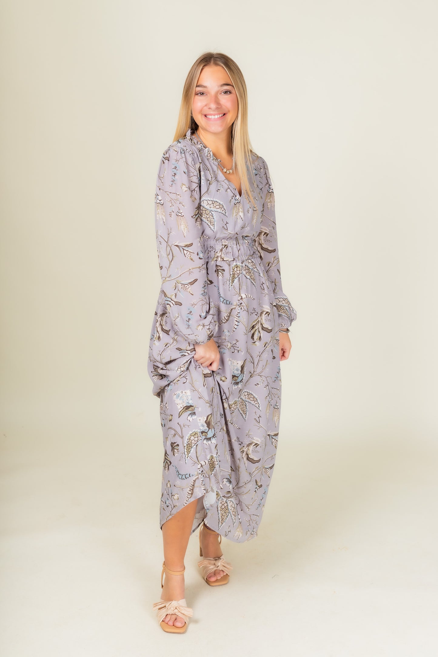 Spartina | Adrianna Midi Dress Maritime Forest Chintz Gray (Final Sale)