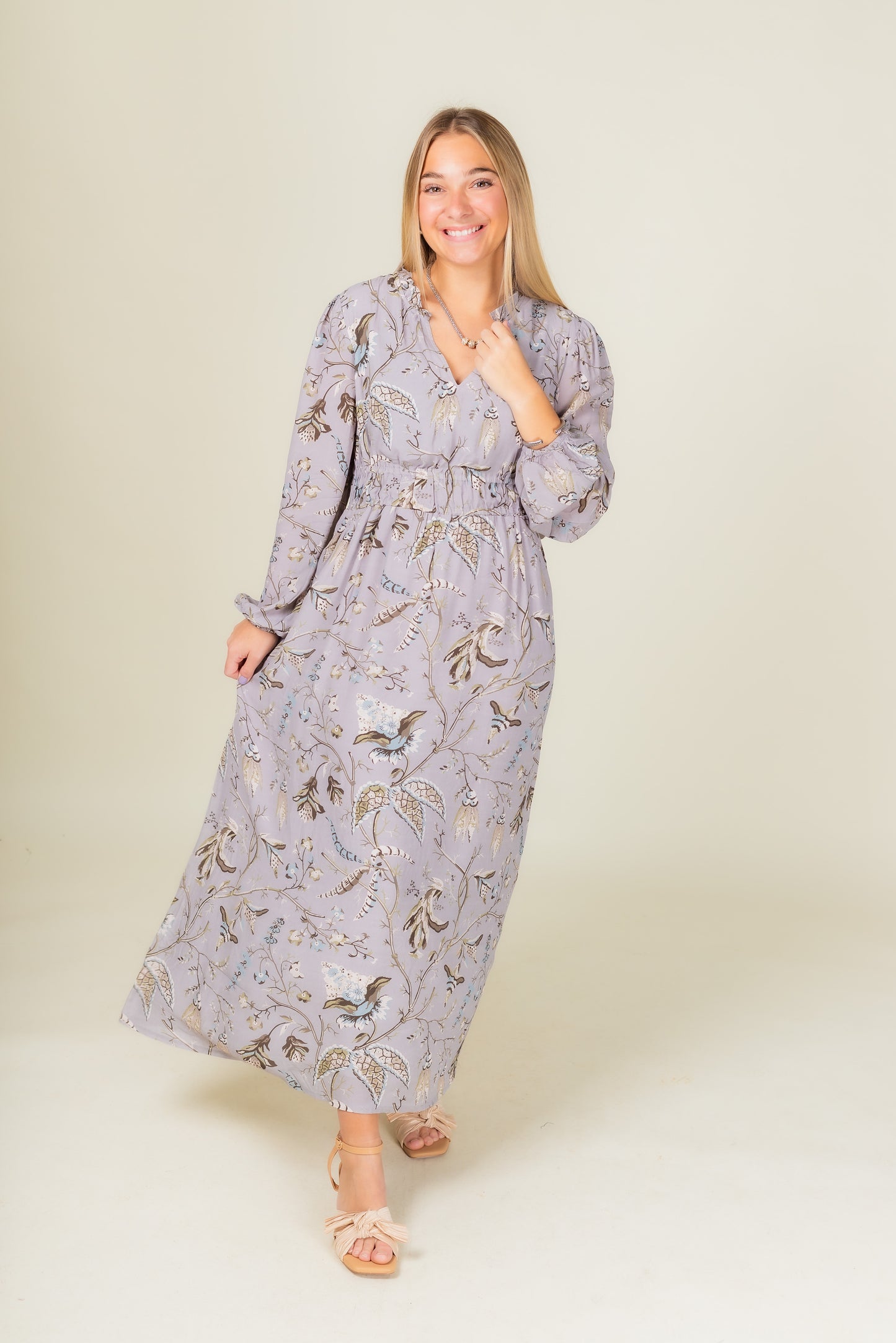 Spartina | Adrianna Midi Dress Maritime Forest Chintz Gray (Final Sale)