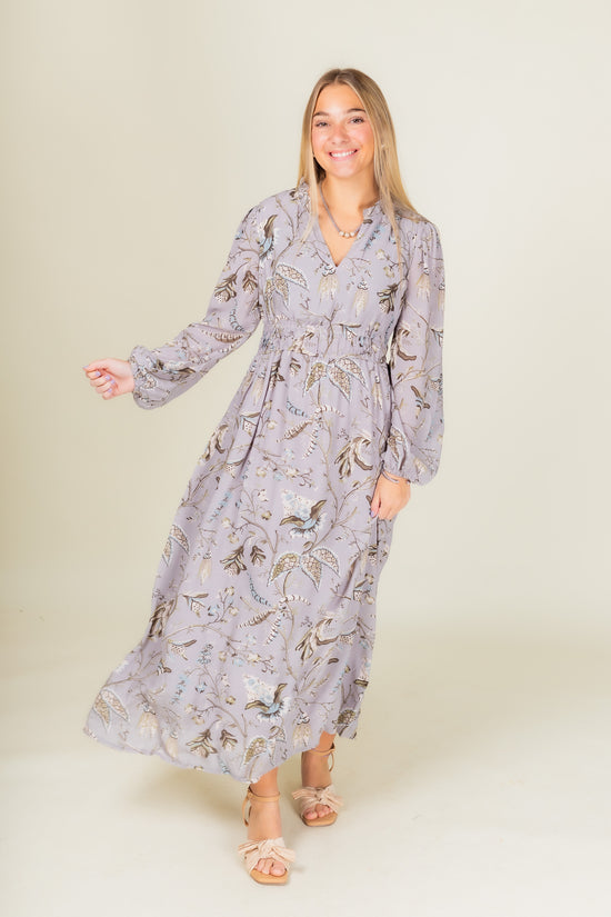 Spartina | Adrianna Midi Dress Maritime Forest Chintz Gray (Final Sale)