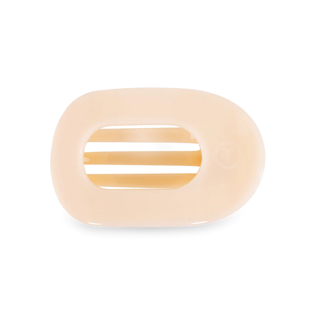 Teleties | Almond Beige Medium Flat Round Clip
