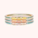 BuDhaGirl | Three Queens All Weather Bangles® (AWB®) - Aqua (Set of 3)
