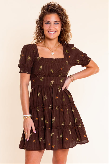 The Autumn Bloom Mini Dress