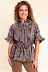 Rustic Retreat Stripe Blouse