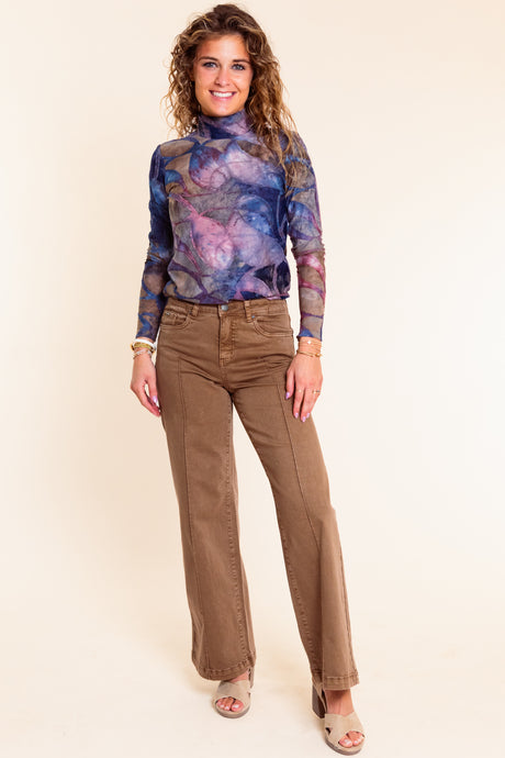 Painter's Palette Mock Neck Top