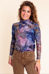 Painter's Palette Mock Neck Top