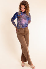 Painter's Palette Mock Neck Top