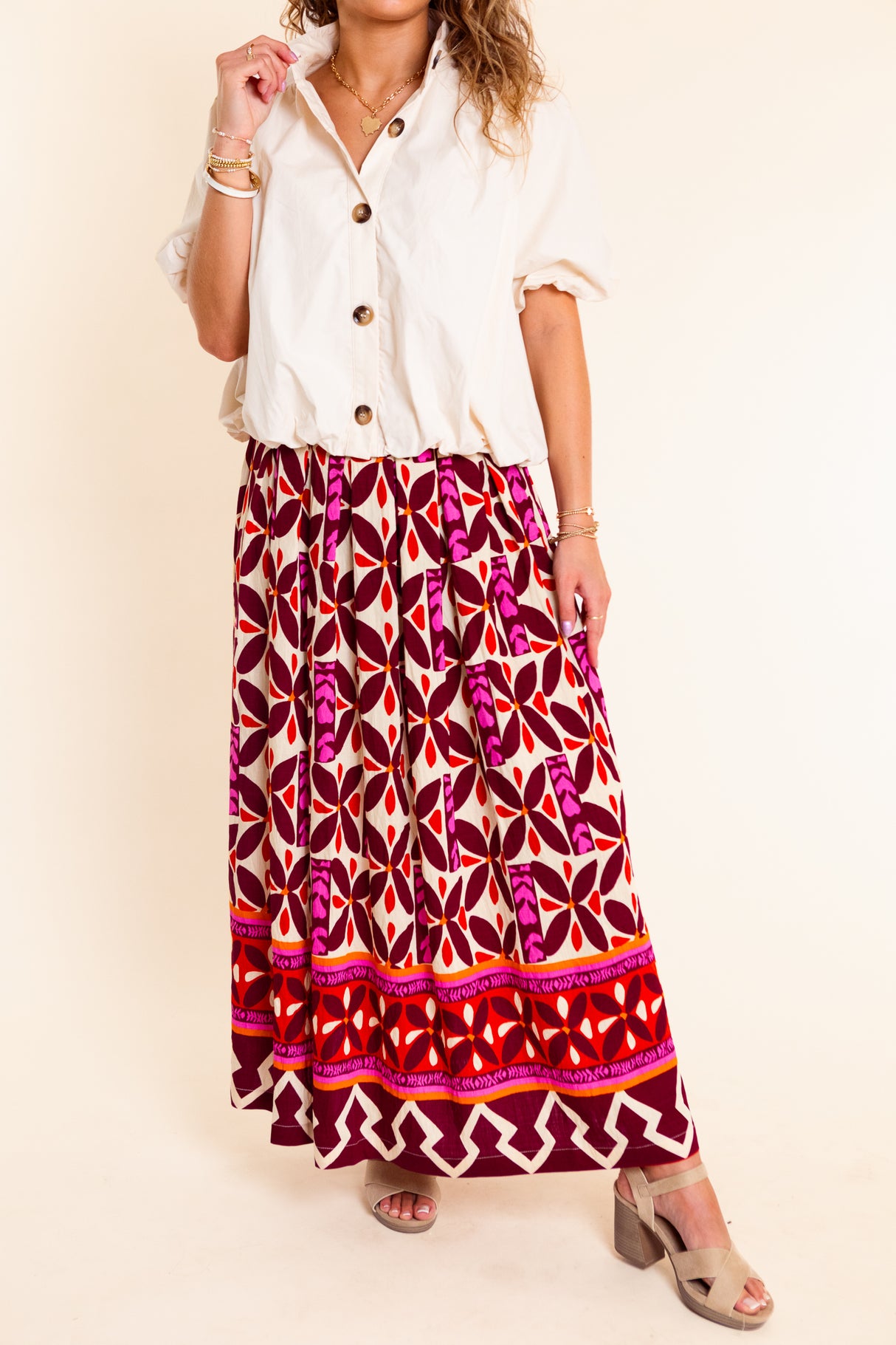 The Sienna Mosaic Maxi Skirt