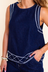 Santorini Nights Embroidered Pant Set